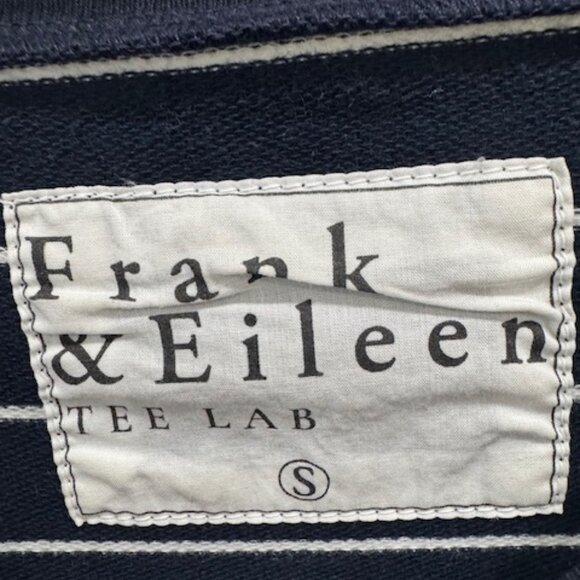 FRANK & EILEEN Tee Lab Long Sleeve Striped Top Navy Blue & White - Picture 2 of 4